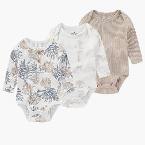Body-bebe-feuillage-beige