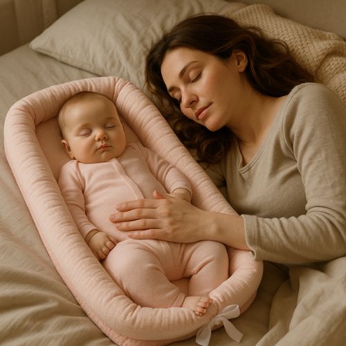 Reducteur de lit bebe sieste maman