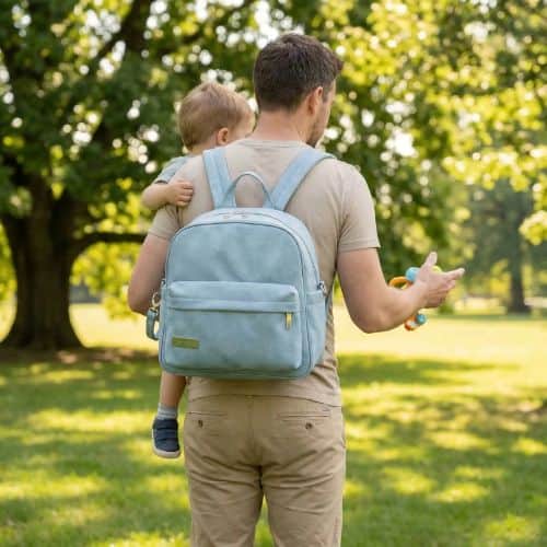 Sac a langer bleu papa