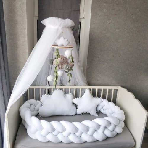 Tresse de lit bebe blanche