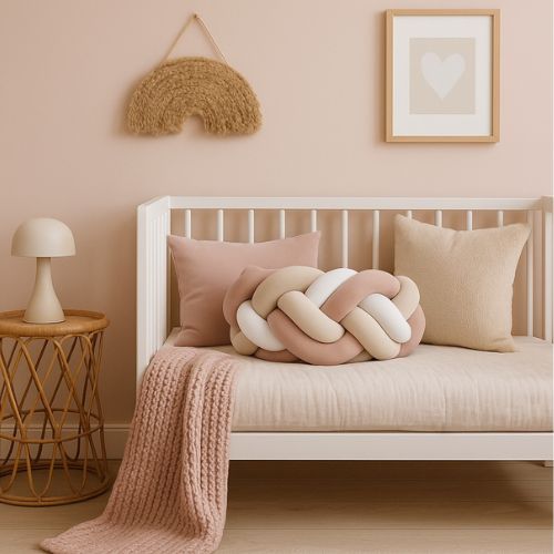Tresse de lit bebe chambre rose