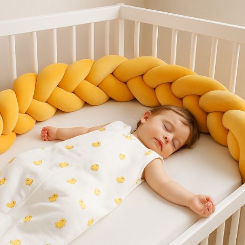 Tresse de lit bebe jaune