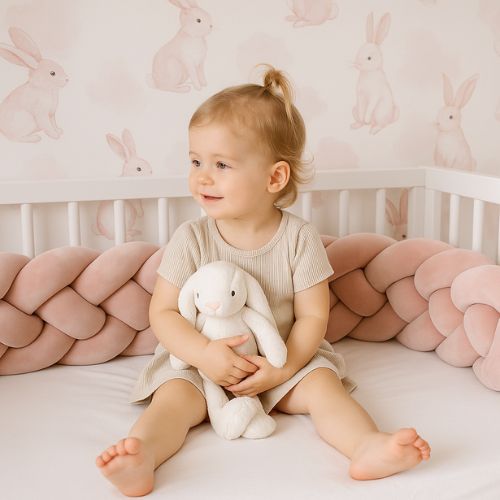 Tresse de lit rose lapin