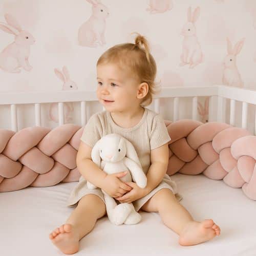 Tresse de lit rose lapin