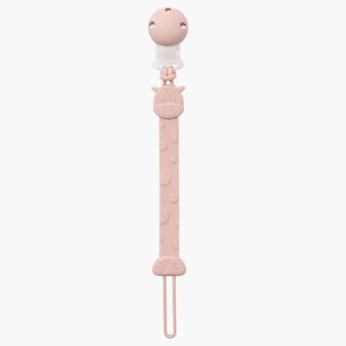 Attache tetine silicone rose