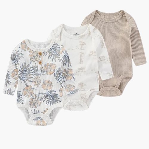 Body-bebe-feuillage-beige