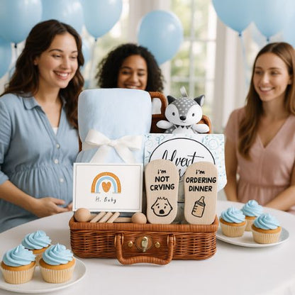 Cadeau naissance bleu shower