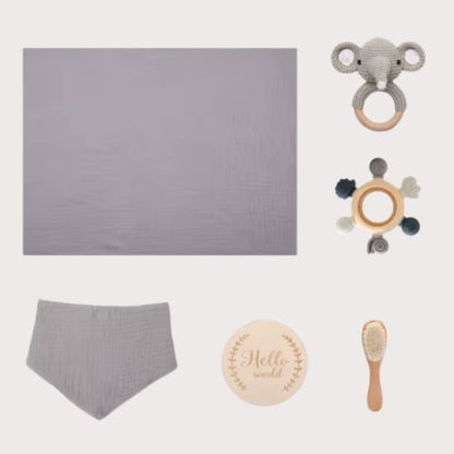 Cadeau naissance elephant gris