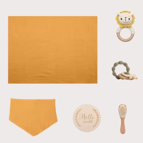 Cadeau naissance jaune