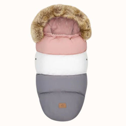 Chanceliere poussette innu rose blanche grise