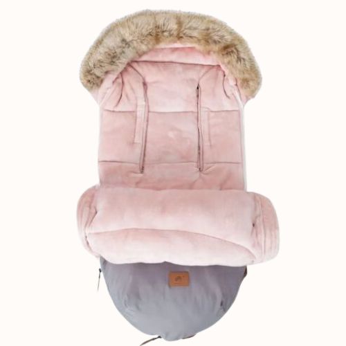 Chanceliere poussette innu rose gris