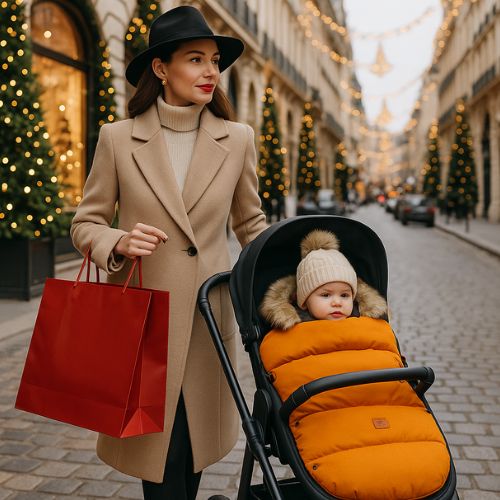 Chancelière poussette | Cocon orange brulé™