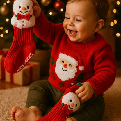 Chaussettes antiderapante bebe papa noel