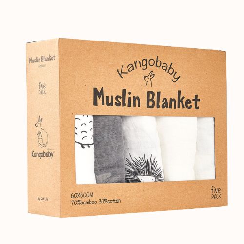 Lange bebe mousseline gris