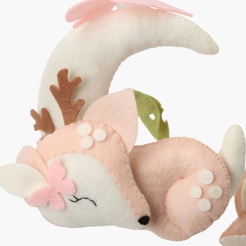 Mobile bebe rose mignon renne