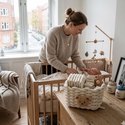 Panier rangement bebe bear blanc