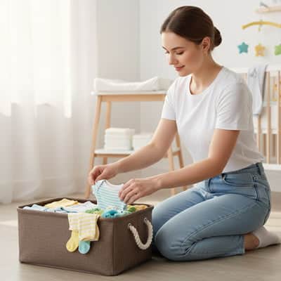 Panier rangement bebe joli