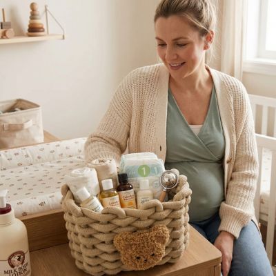 Panier rangement bebe littlebear chamois