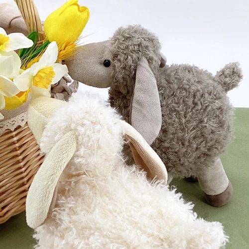 Peluche mouton gris réaliste