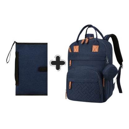 Sac a dos a langer bleu tapis nomade