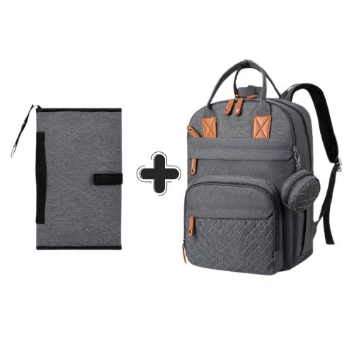 Sac a dos a langer gris fonce tapis nomade