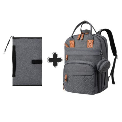 Sac a dos a langer gris fonce tapis nomade