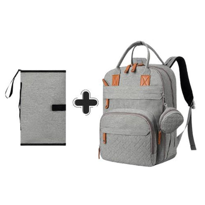 Sac a dos a langer gris pale tapis nomade