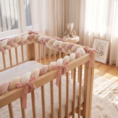 Tresse de lit bebe decoratie rose