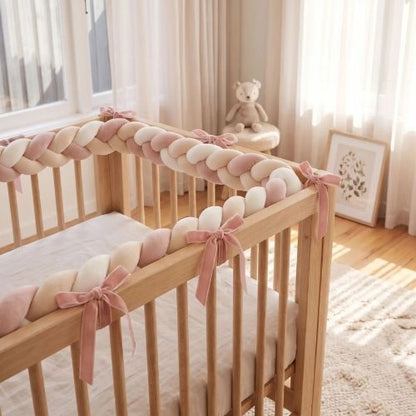 Tresse de lit bebe decoratie rose