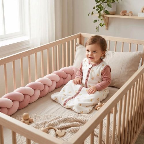 Tresse de lit bebe rose protection
