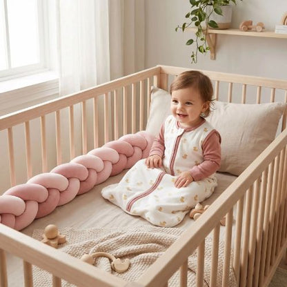 Tresse de lit bebe rose protection