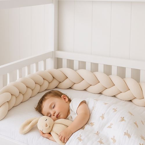 Tresse de lit bebe sommeil beige