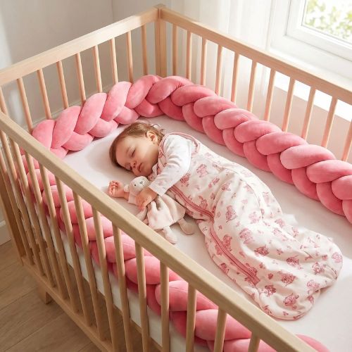 Tresse de lit berceau rose fushia