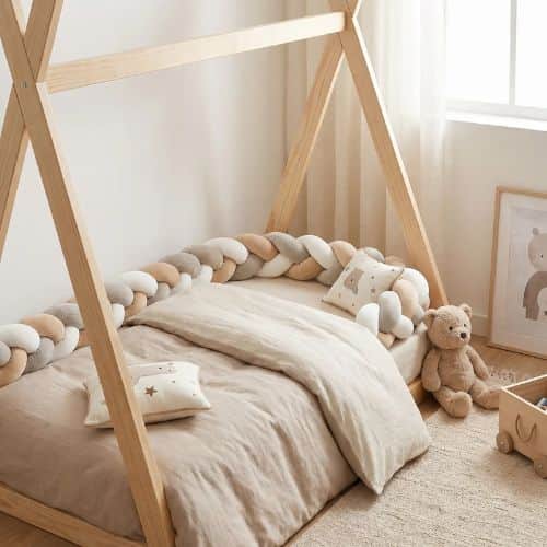 Tresse de lit cabane decoration