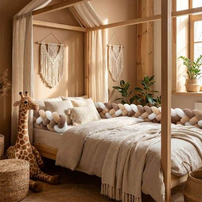 Tresse de lit cabane enfant terracotta