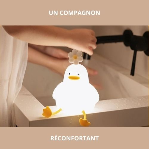 Veilleuse-enfant-canard-fleur-réconfortant